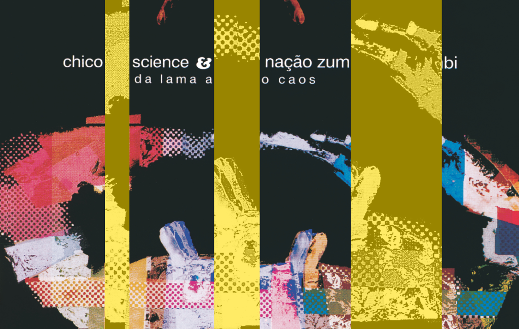 Montagem artística baseada na capa do disco Da Lama Ao Caos, de Chico Science e Nação Zumbi