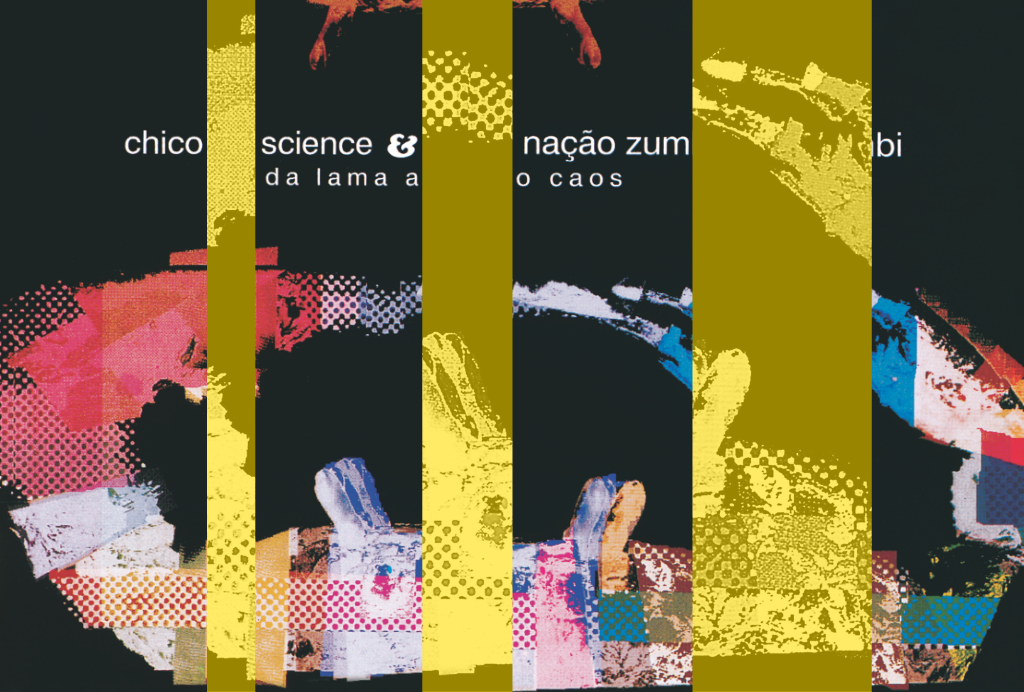 Montagem artística baseada na capa do disco Da Lama Ao Caos, de Chico Science e Nação Zumbi